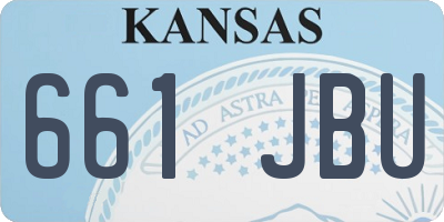 KS license plate 661JBU