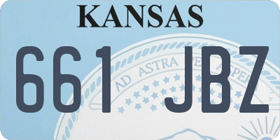 KS license plate 661JBZ