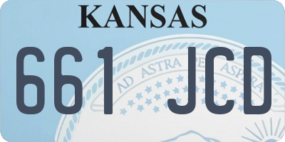 KS license plate 661JCD