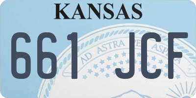 KS license plate 661JCF