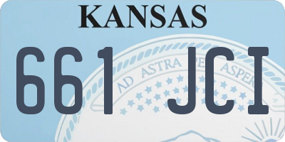 KS license plate 661JCI