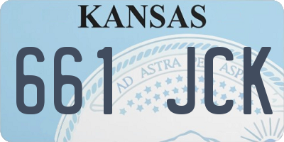 KS license plate 661JCK