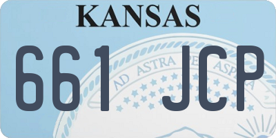 KS license plate 661JCP