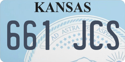 KS license plate 661JCS