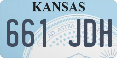 KS license plate 661JDH