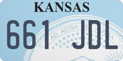 KS license plate 661JDL