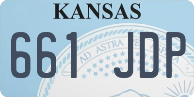 KS license plate 661JDP