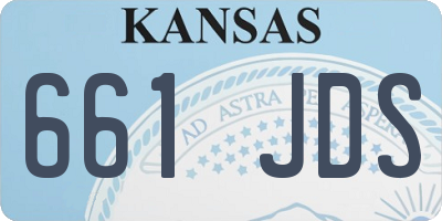 KS license plate 661JDS