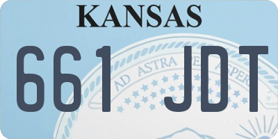 KS license plate 661JDT