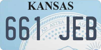 KS license plate 661JEB