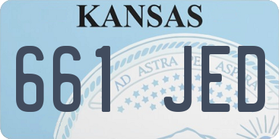 KS license plate 661JED