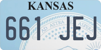 KS license plate 661JEJ