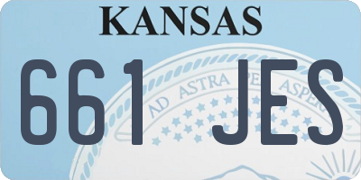 KS license plate 661JES