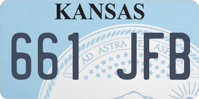 KS license plate 661JFB