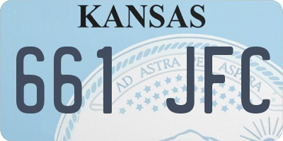 KS license plate 661JFC