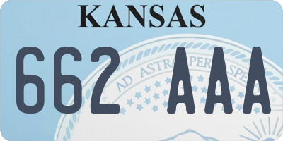 KS license plate 662AAA