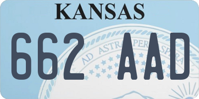 KS license plate 662AAD