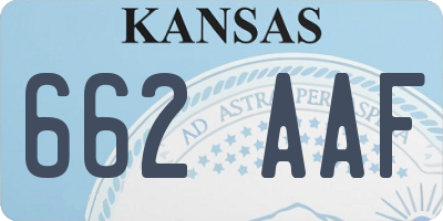 KS license plate 662AAF