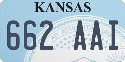 KS license plate 662AAI