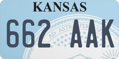 KS license plate 662AAK