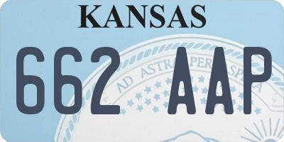 KS license plate 662AAP
