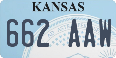 KS license plate 662AAW