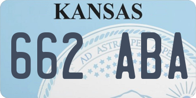 KS license plate 662ABA