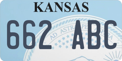 KS license plate 662ABC