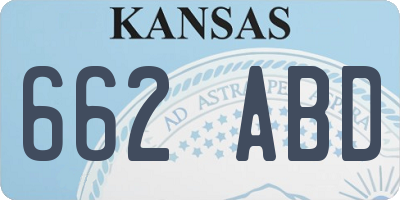 KS license plate 662ABD