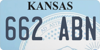 KS license plate 662ABN