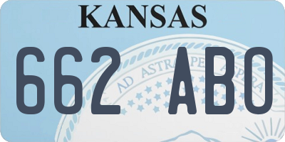 KS license plate 662ABO