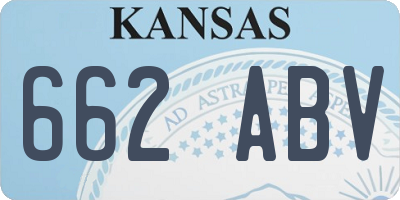KS license plate 662ABV