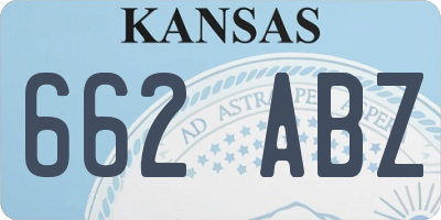 KS license plate 662ABZ