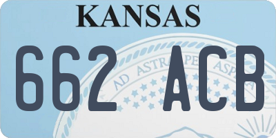 KS license plate 662ACB