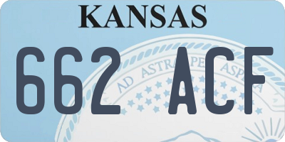 KS license plate 662ACF