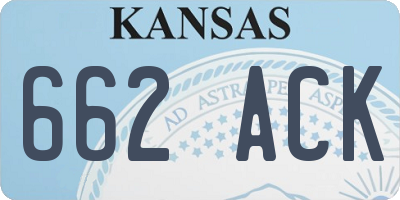 KS license plate 662ACK