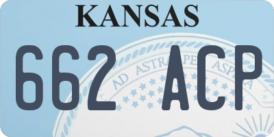 KS license plate 662ACP