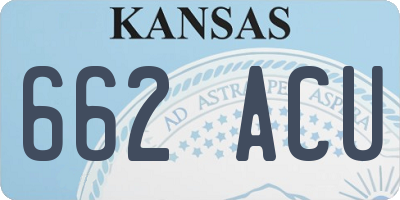 KS license plate 662ACU