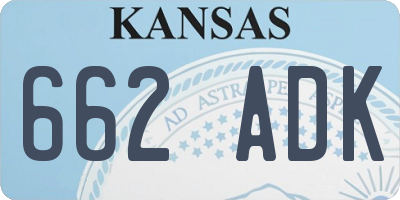 KS license plate 662ADK