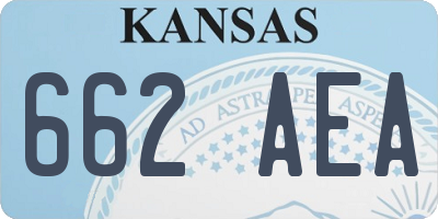 KS license plate 662AEA
