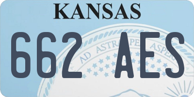 KS license plate 662AES