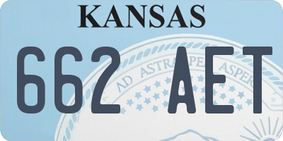 KS license plate 662AET
