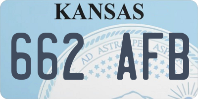 KS license plate 662AFB