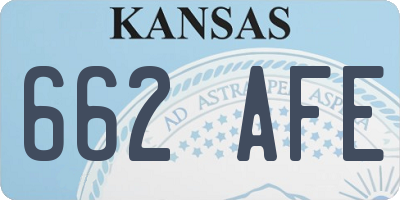 KS license plate 662AFE