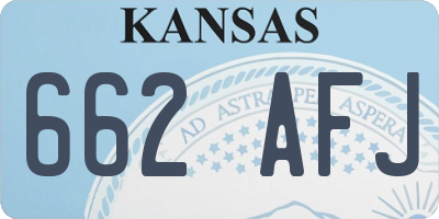 KS license plate 662AFJ