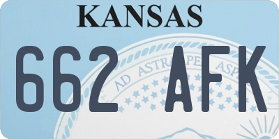 KS license plate 662AFK