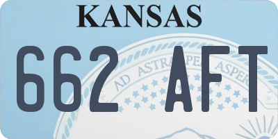 KS license plate 662AFT