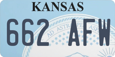 KS license plate 662AFW