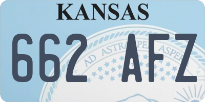 KS license plate 662AFZ