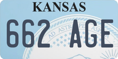 KS license plate 662AGE
